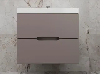 Подвесная тумба под раковину Style Line Матис ЛС-00002297 70 см тауп тёмный